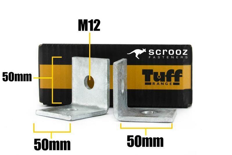 Angle Bracket M12 - 50x50x50x5mm Carton 200