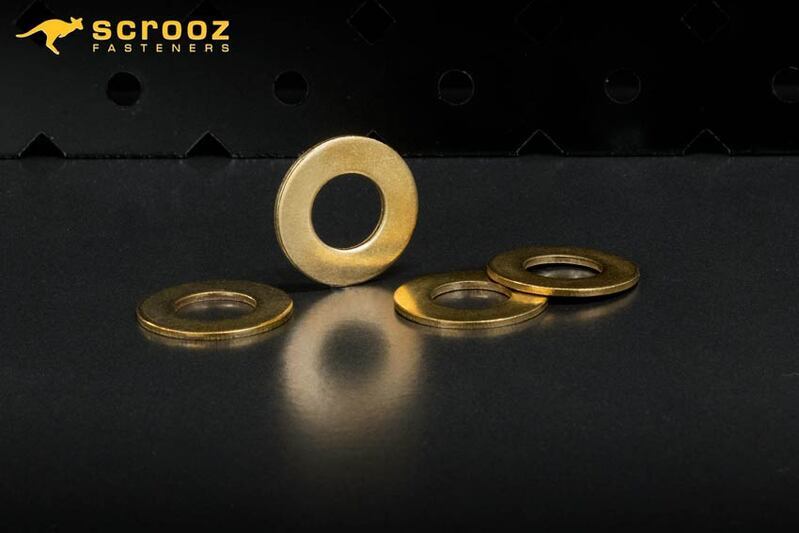 M6 Brass Flat Round Washer Box 100