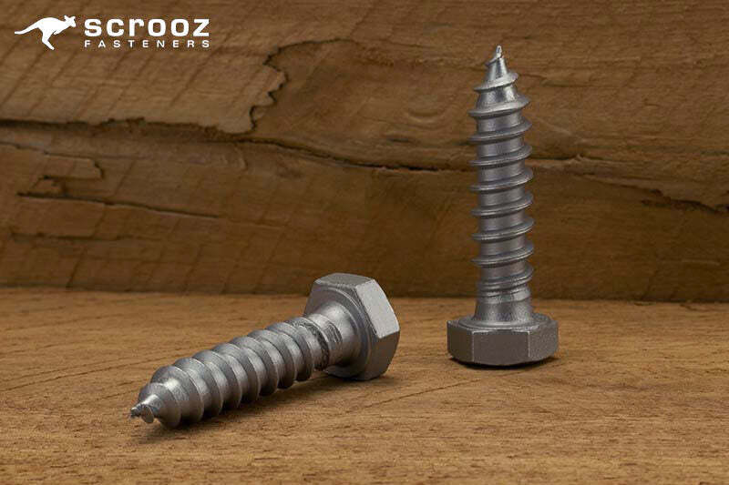 10mm x 50mm Coach Screws Galvanised Trade CTN 200