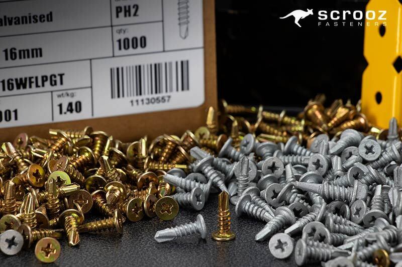 10g x 16mm Flat Head Metal Tech Gal Box 1000