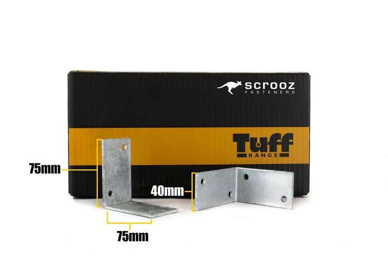Angle Bracket M6 - 75x75x40x3mm Box 25