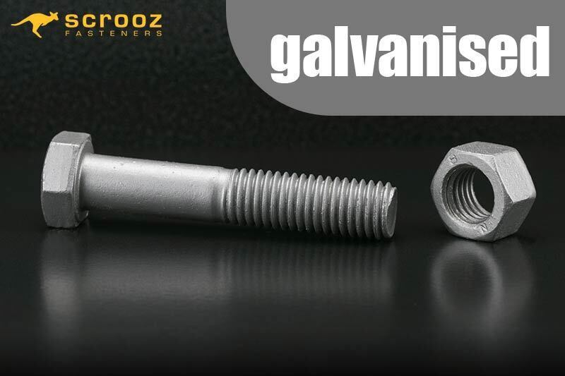 M8 x 50mm Hex Bolts & Nuts GAL Carton 400