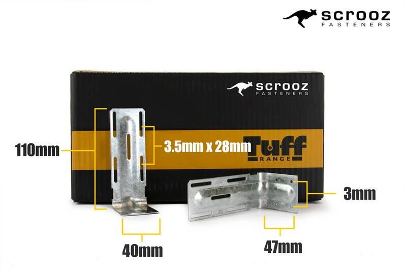 Internal Wall Brackets 110x45x40 3mm Box 100