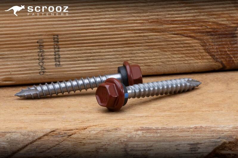 Manor Red 12g x 25mm Roof T17 Screw C5 CTN 2000