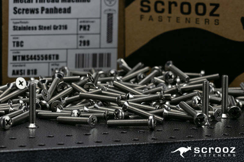 M5 x 20mm Machine Screws CSK Zinc Ctn 1000