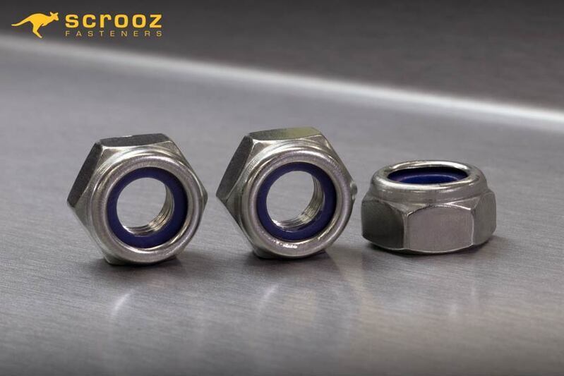 M6 nylock nuts stainless steel 316 ctn 400