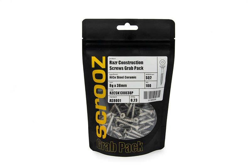 10g x 32mm Razr Construction Screws pack 100