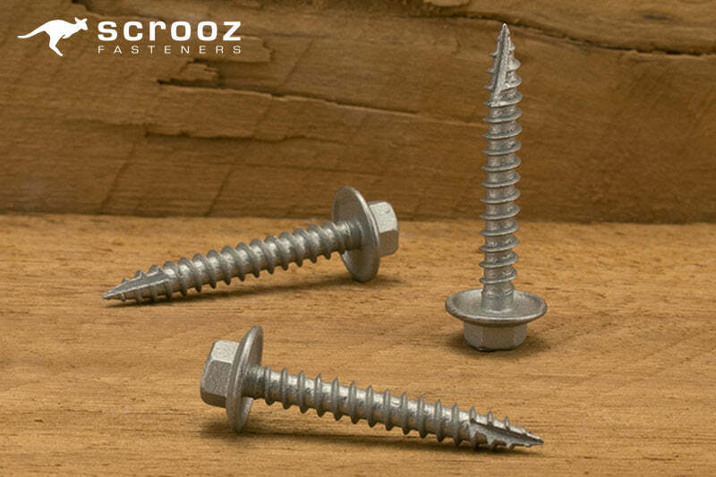 12g x 25mm Razr Hex Head Screws Gal pack 100