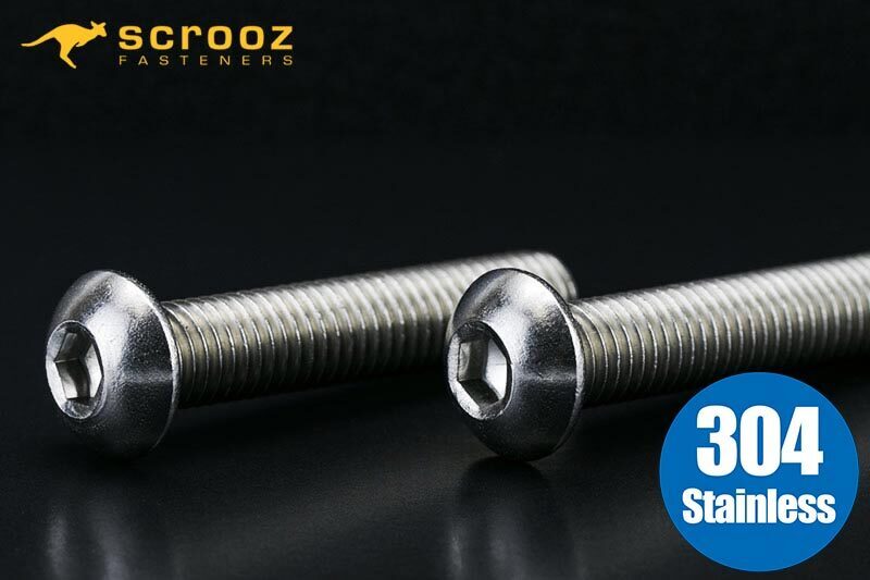 M4 X 16 SS 304 Button Socket Screws Pack 50