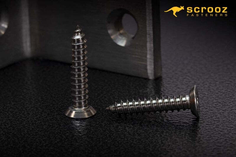 10g x 20mm Undercut Self Tap St Steel Pk 100