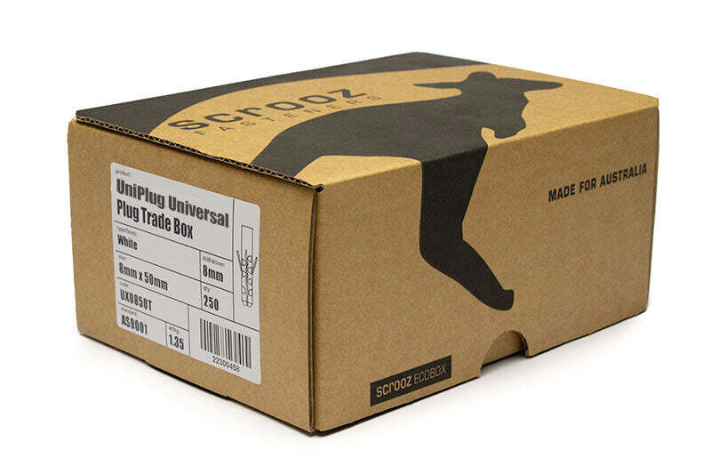 UniPlugs 10mm x 60 for 12-14g Screw Carton 1000