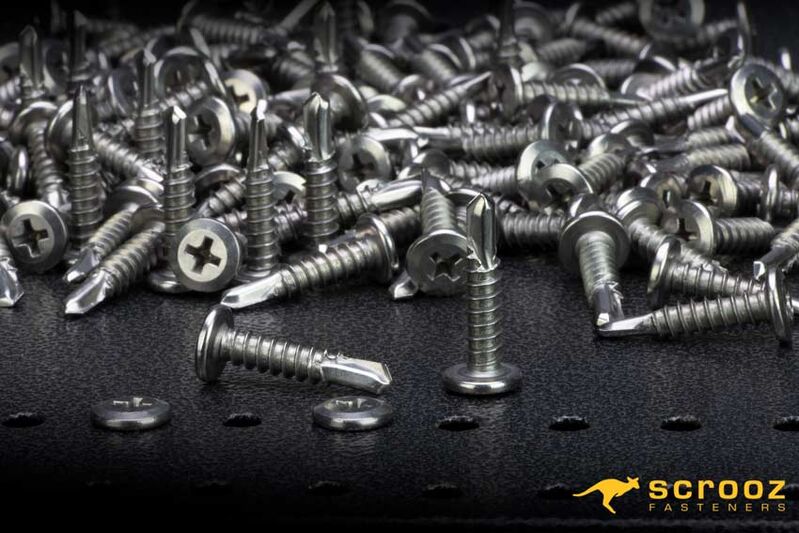 10g x 16mm 410 Stainless Wafer Tek Screws Carton 4000