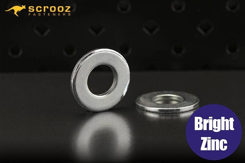 M6 x 16 flat washers zinc plate pack 100