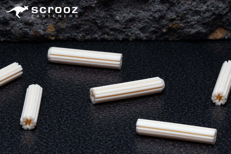 Wall plugs plastic white 25mm trade box of 500