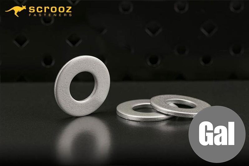 M10 x 22.5 flat washers galv pack 100