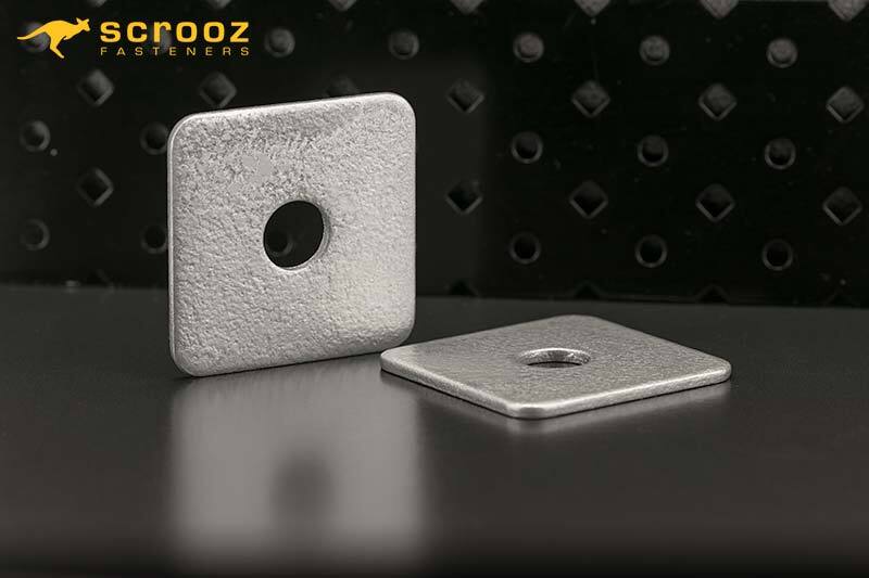 Square Washers M12 x 38mm x 3mm Gal box 50