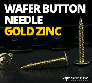 Wafer Button Head Needle Point Gold Zinc