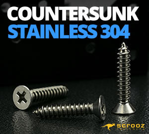 Self Tapping Screws CSK 304 Stainless