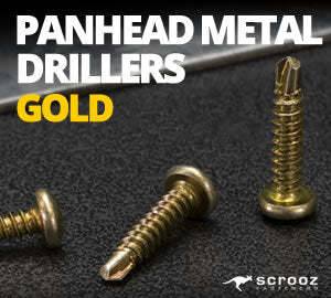 Metal Drilling Pan Head Metal Drillers Gold Zinc