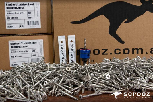 Decking Screws Bundle 2000pc 10g x 50mm 304 St St