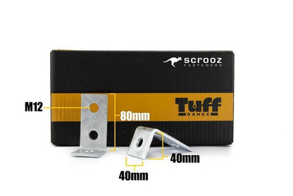 Angle Bracket M12 - 40x80x40x5mm Box 50