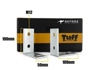 Angle Bracket M12 - 100x100x50x5mm Carton 100