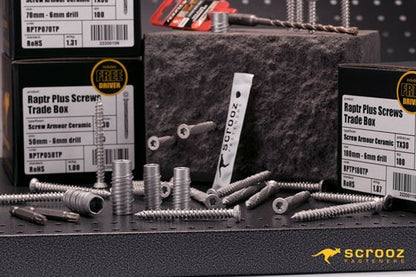 Raptr screws multi-size Bundle with SDS drill