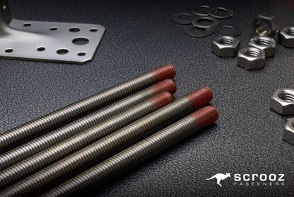 M4 x 1m Allthread Rod Stainless Steel 316 Box 10