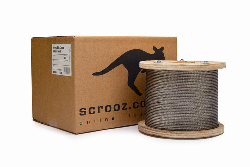 3.2mm Wire Rope 7x7 316Gr Stainless 50m DIY