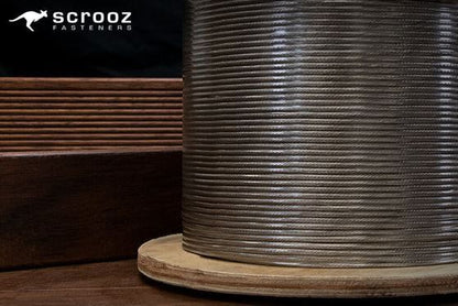 3.2mm Wire Rope 7x7 316Gr Stainless 100m DIY