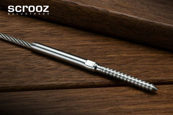 M5 Lag Screw Swage End Fitting RH 316Gr PRO