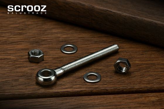 Metal Post Fitting Lag Machine Screw M6 x 30mm