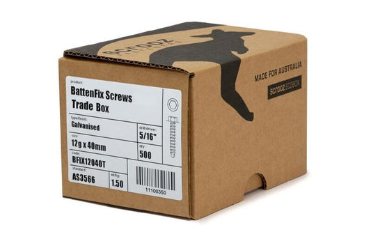 BattenFix 12g x 40mm Zip CL3 Trade Box 500