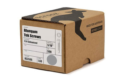 Bluegum 10g x 25mm Tek Screws Box 500