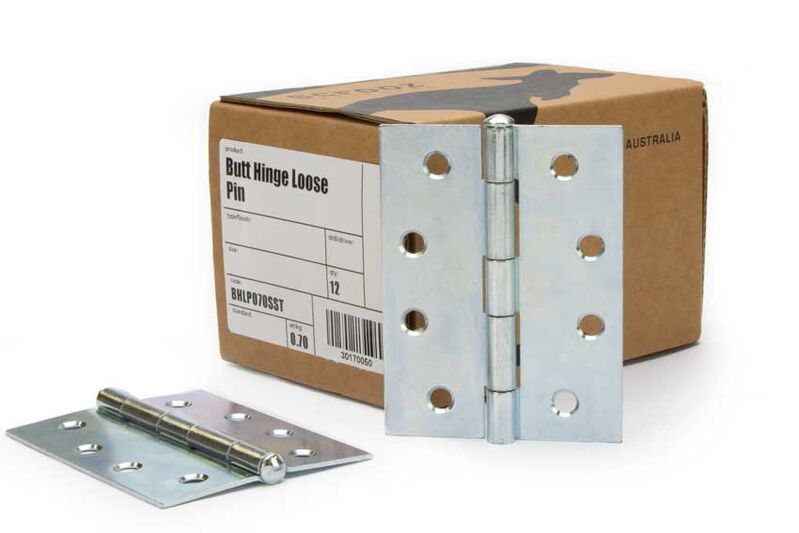 Butt Hinge Loose Pin Zinc 100x75 Box 12