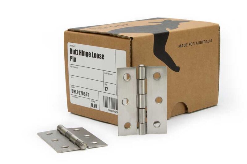 Butt Hinge Loose Pin Satin 304SS 70x50 Box 12