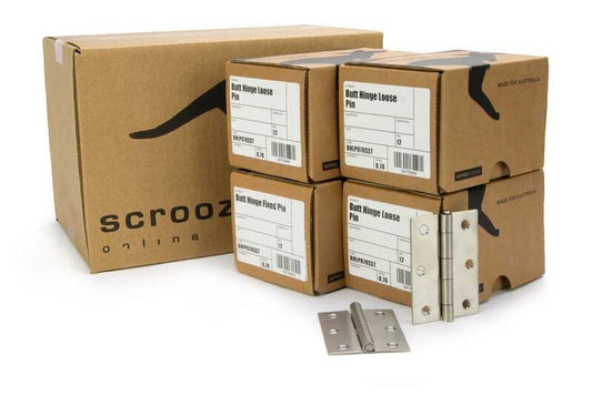 Butt Hinge Loose Pin Satin 304SS 85x60 CTN 48