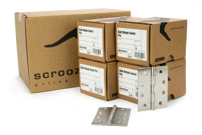 Butt Hinge Loose Pin Satin 304SS 100x75 CTN 48