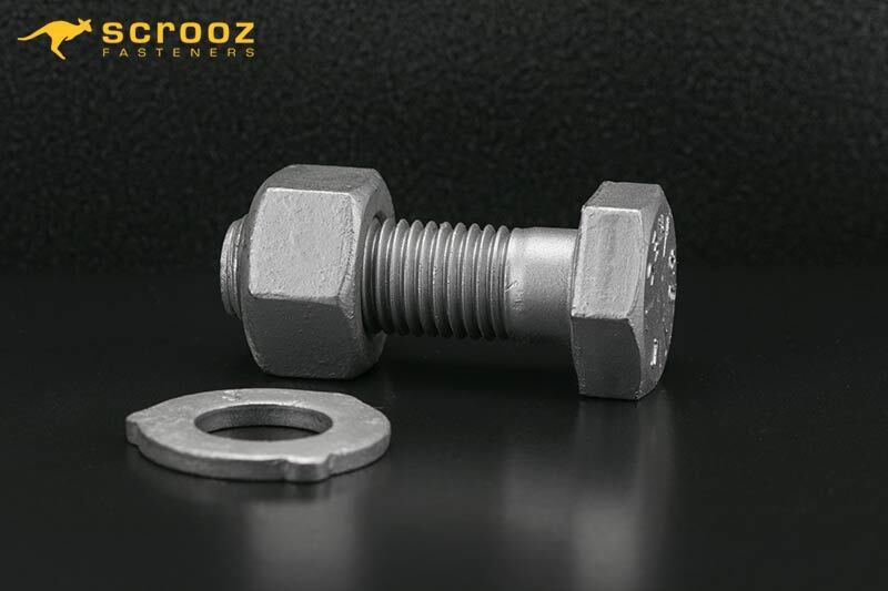 M20 x 150mm Structural Bolts GAL Trade Box of 20