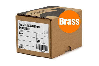 M4 Brass Flat Round Washer Box 200
