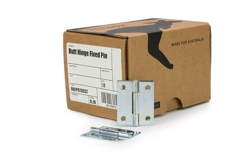 Butt Hinge Fixed Pin Zinc 50x40 Box 12