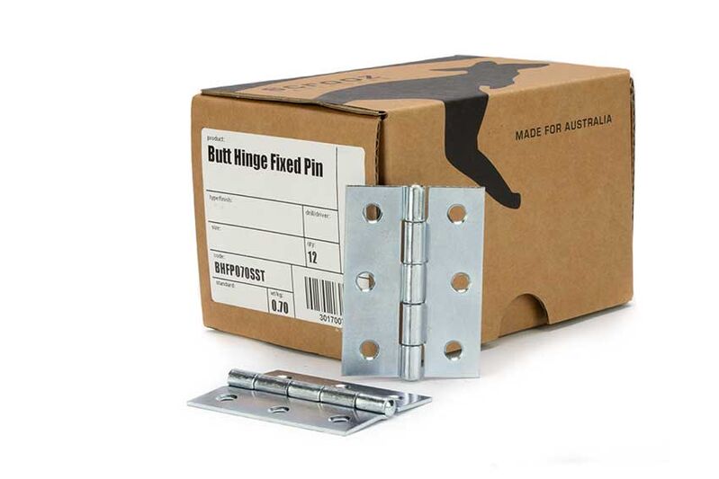 Butt Hinge Fixed Pin Zinc 70x50 Box 12