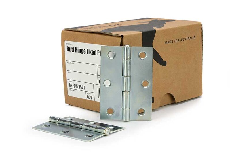 Butt Hinge Fixed Pin Zinc 85x60 Box 12