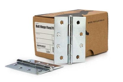 Butt Hinge Fixed Pin Zinc 100x75 Box 12