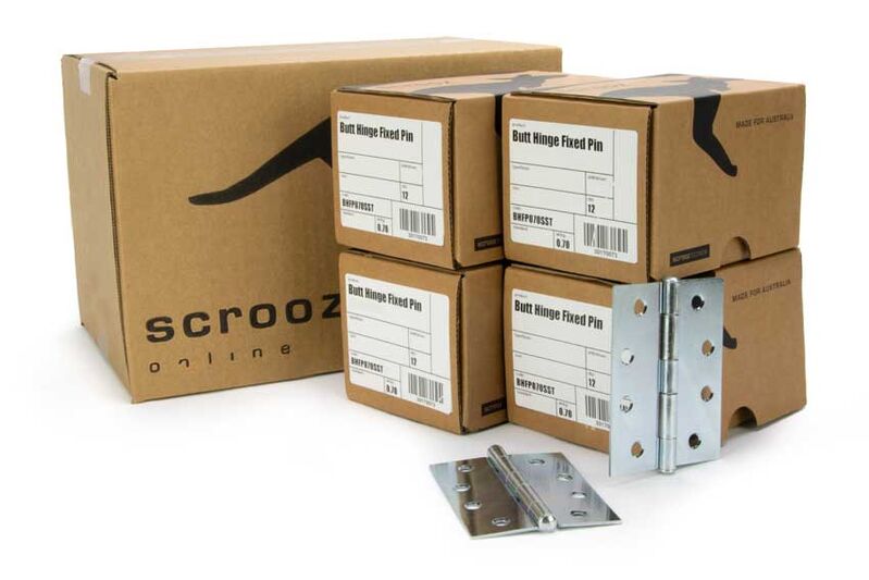 Butt Hinge Fixed Pin Zinc 100x75 CTN 48