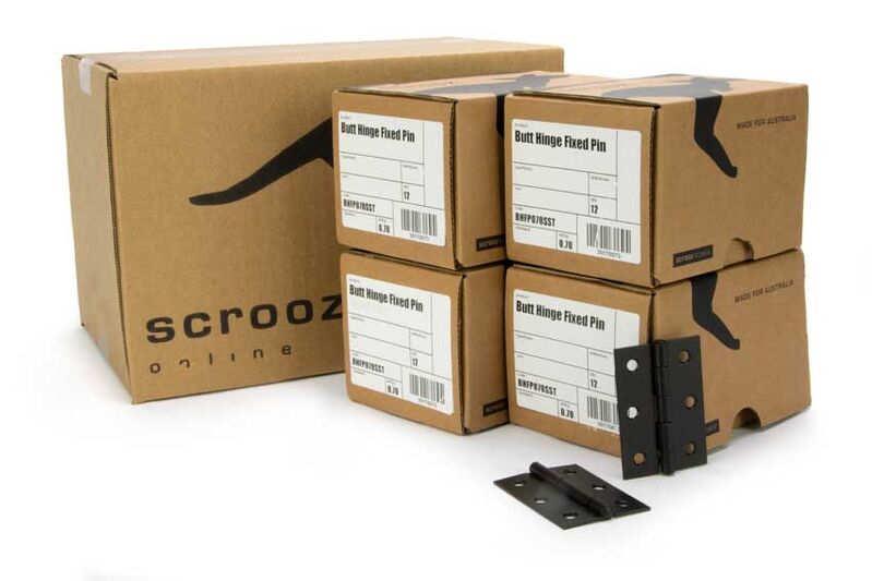 Butt Hinge Fixed Pin Matte Black 70x50 CTN 48