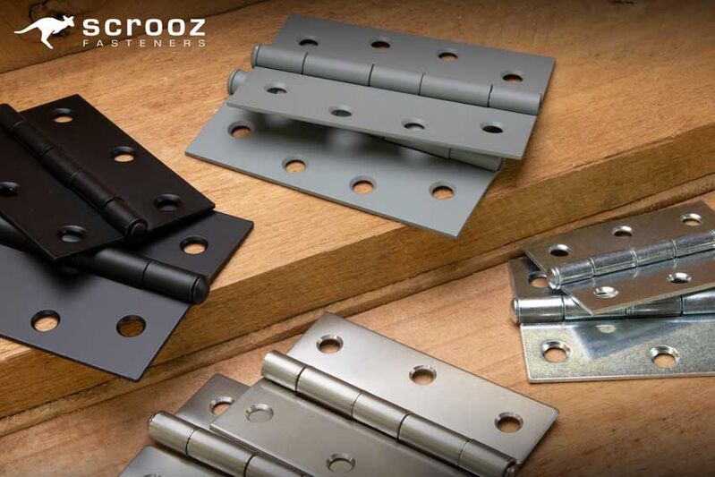 Butt Hinge Fixed Pin Matte Black 70x50 CTN 48