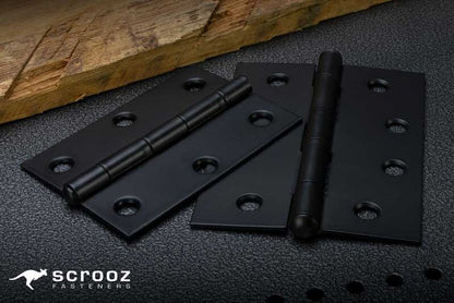 Butt Hinge Fixed Pin Matte Black 85x60 CTN 48