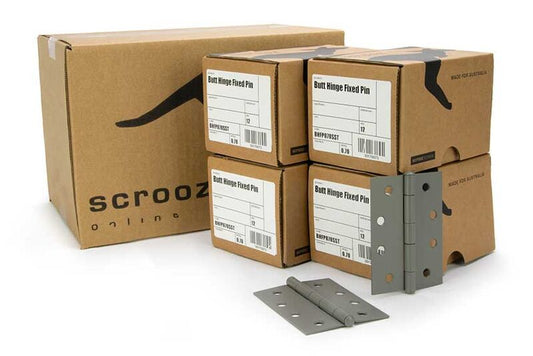 Butt Hinge Fixed Pin Prime Coat 100x75 CTN 48