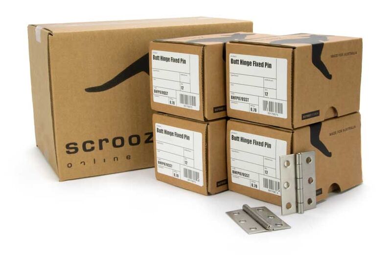 Butt Hinge Fixed Pin Satin 304SS 70x50 CTN 48